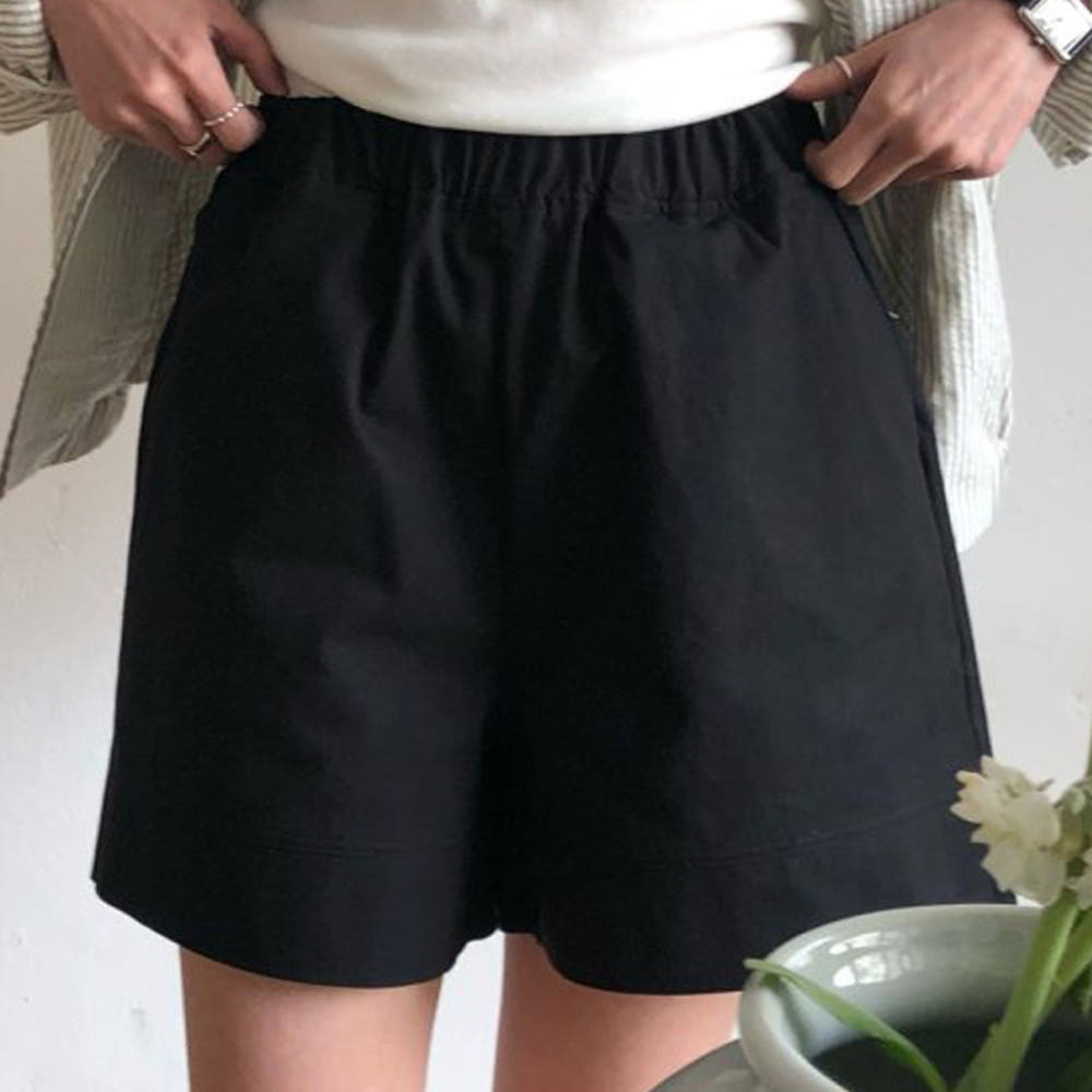 코튼 밴딩 투웨이 숏팬츠
