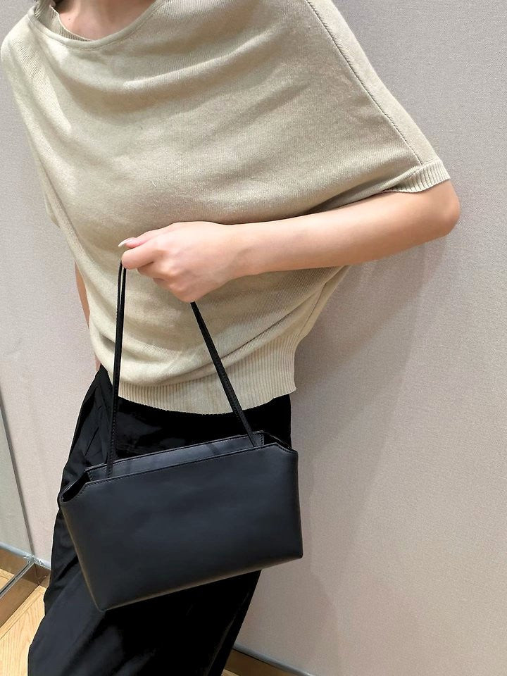 미니멀 레더 숄더 삭스 백