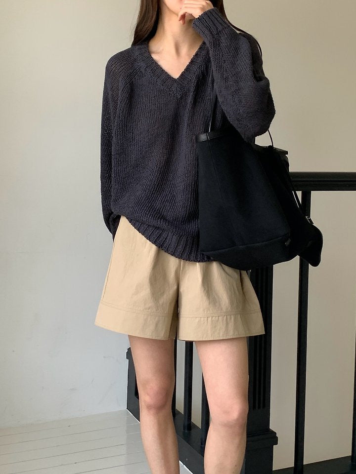 코튼 밴딩 투웨이 숏팬츠
