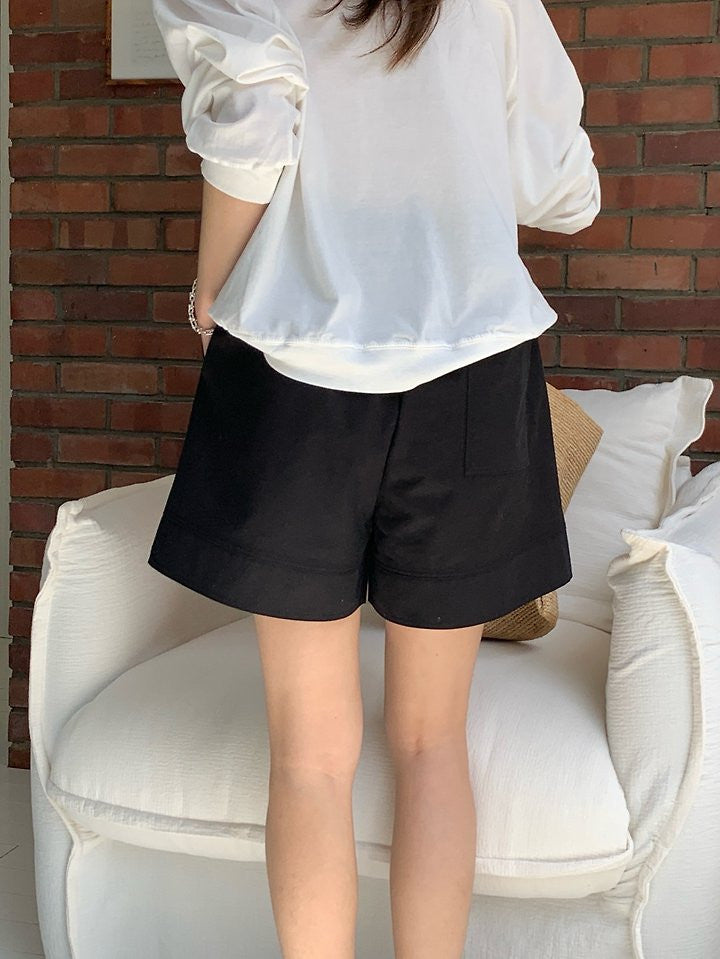 코튼 밴딩 투웨이 숏팬츠