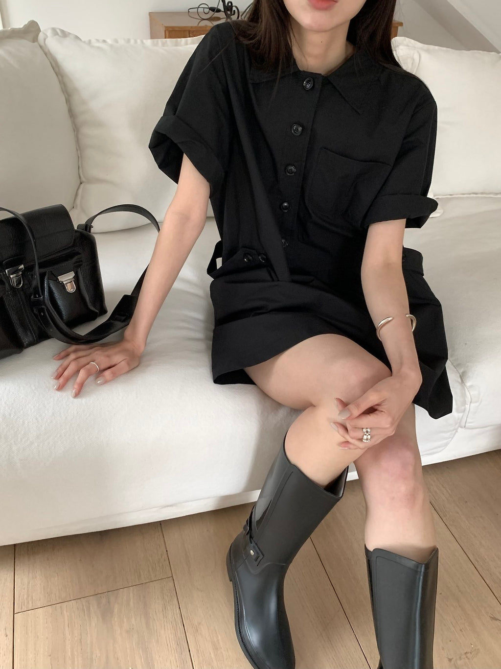 노이버튼 원피스